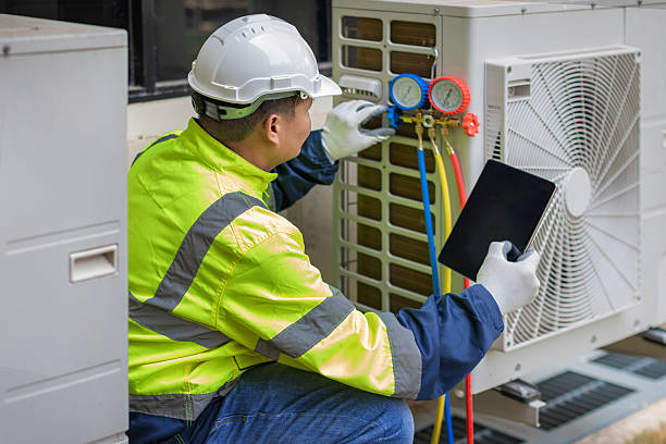 Professional Hvac technician working in Hilltown, PA